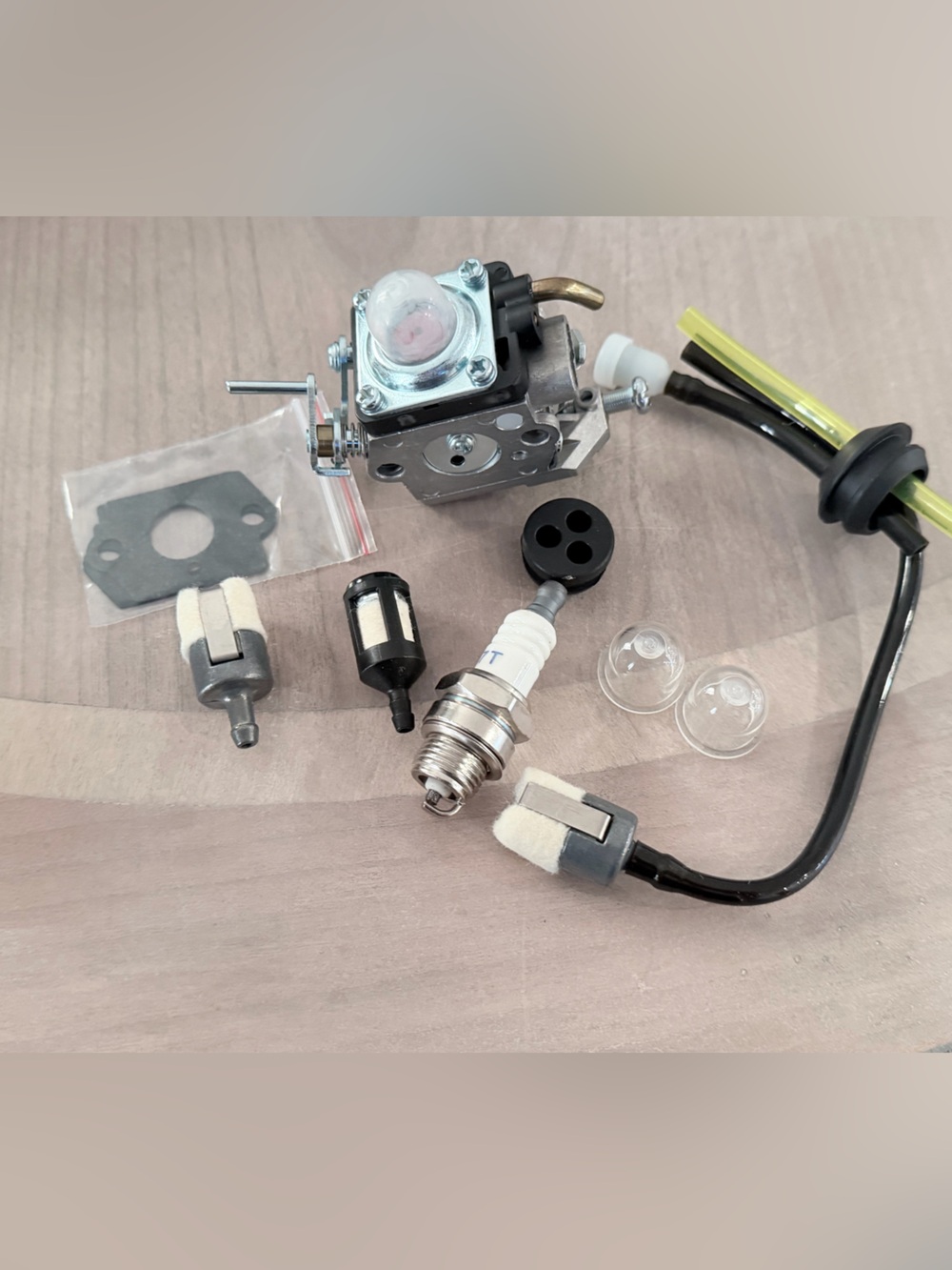 HURI Carburetor Fuel Line Kit for Husqvarna 129C 129L Trimmer – New